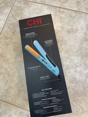 CHI Blue 1" Ceramic Hairstyling Iron - CHI Hair Straightener